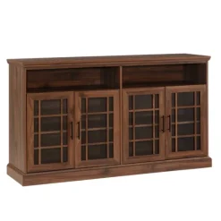 Dark Walnut Glass Door Classic Tv Stand-Kirkland's Home Outlet