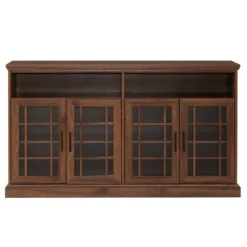 Dark Walnut Glass Door Classic Tv Stand-Kirkland's Home Outlet