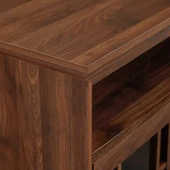 Dark Walnut Glass Door Classic Tv Stand-Kirkland's Home Outlet