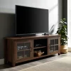 Dark Walnut Glass Door Tv Stand-Kirkland's Home Hot
