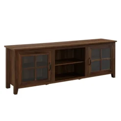 Dark Walnut Glass Door Tv Stand-Kirkland's Home Hot