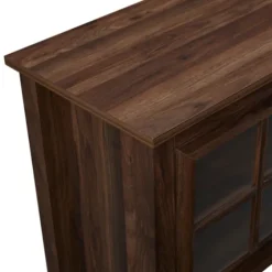 Dark Walnut Glass Door Tv Stand-Kirkland's Home Hot