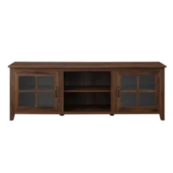 Dark Walnut Glass Door Tv Stand-Kirkland's Home Hot