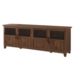 Dark Walnut Glass Paneled Door Tv Stand-Kirkland's Home Sale