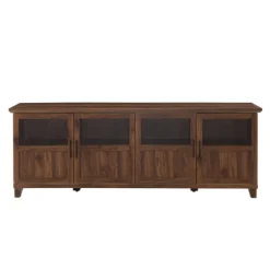 Dark Walnut Glass Paneled Door Tv Stand-Kirkland's Home Sale