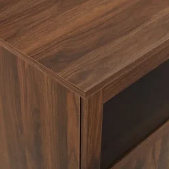 Dark Walnut Glass Paneled Door Tv Stand-Kirkland's Home Sale