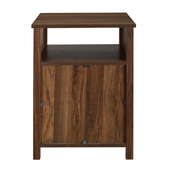 Dark Walnut Grooved Door Side Table-Kirkland's Home Flash Sale