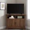 Dark Walnut Grooved Door Corner Tv Stand-Kirkland's Home Cheap
