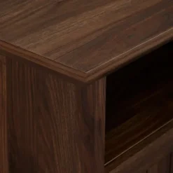 Dark Walnut Grooved Door Corner Tv Stand-Kirkland's Home Cheap
