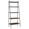 Dark Walnut Industrial Ladder Shelf-Kirkland's Home Clearance