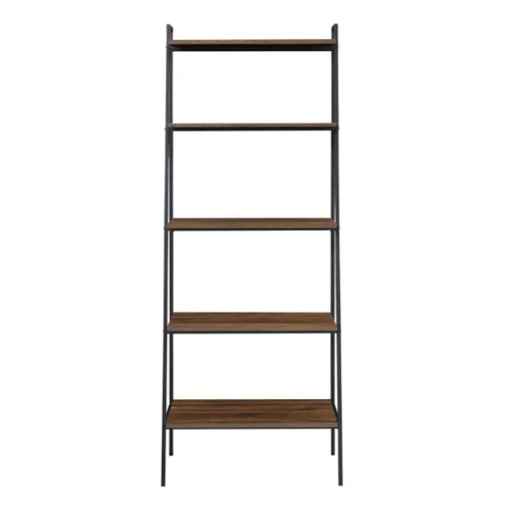 Dark Walnut Industrial Ladder Shelf-Kirkland's Home Clearance