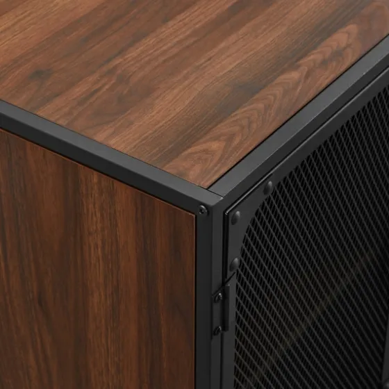 Dark Walnut Industrial Sideboard Cabinet-Kirkland's Home Cheap