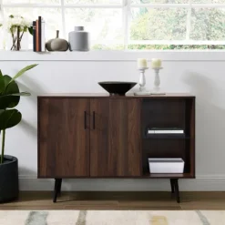 Dark Walnut Mid-Century Console Table-Kirkland's Home Best Sale