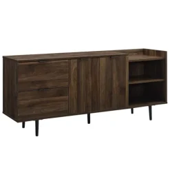 Dark Walnut Mid-Century 4-Door Tv Stand-Kirkland's Home New
