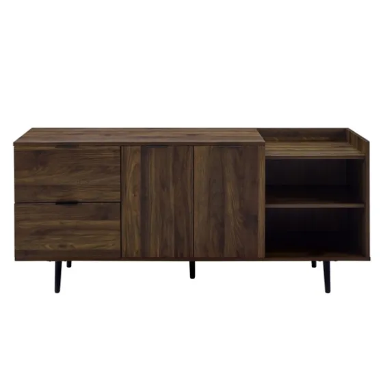 Dark Walnut Mid-Century 4-Door Tv Stand-Kirkland's Home New