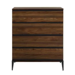 Dark Walnut Midcentury Four-Drawer Chest-Kirkland's Home Fashion