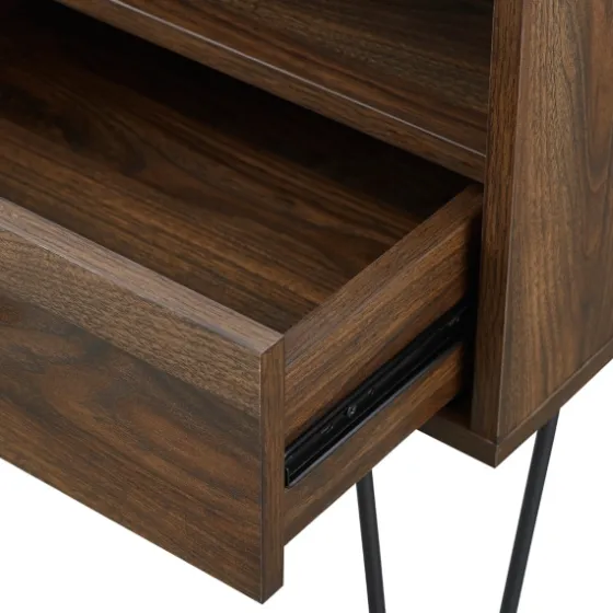 Dark Walnut Modern Farmhouse Side Table-Kirkland's Home Flash Sale