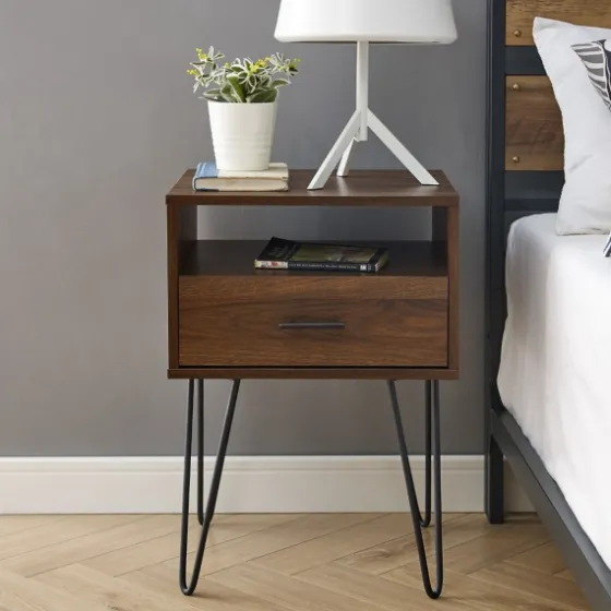 Dark Walnut Modern Farmhouse Side Table-Kirkland's Home Flash Sale