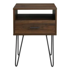 Dark Walnut Modern Farmhouse Side Table-Kirkland's Home Flash Sale
