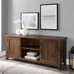 Dark Walnut Modern Farmhouse Tv Stand-Kirkland's Home Sale