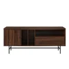 Dark Walnut Modern Record Storage Tv Stand-Kirkland's Home Clearance