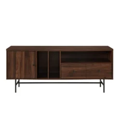 Dark Walnut Modern Record Storage Tv Stand-Kirkland's Home Clearance