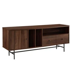 Dark Walnut Modern Record Storage Tv Stand-Kirkland's Home Clearance