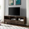 Dark Walnut Rustic Slat Door Tv Stand, 70 In.-Kirkland's Home Best