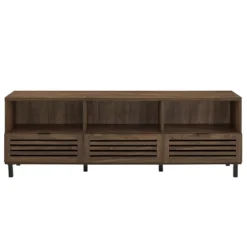 Dark Walnut Rustic Slat Door Tv Stand, 70 In.-Kirkland's Home Best