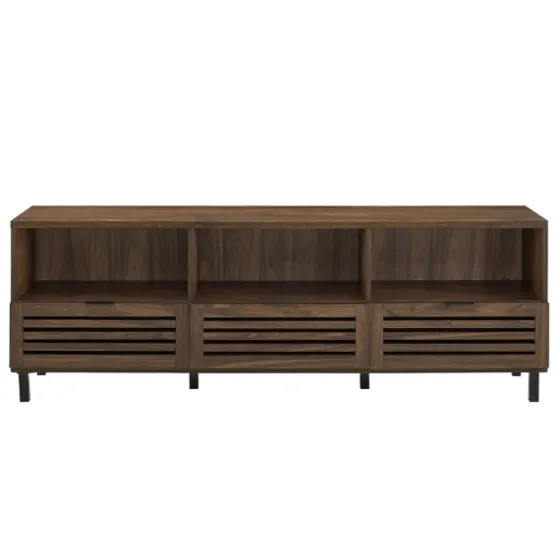 Dark Walnut Rustic Slat Door Tv Stand, 70 In.-Kirkland's Home Best