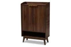 Dark Walnut 5-Shelf Wooden Shoe Cabinet-Kirkland's Home Best