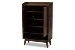 Dark Walnut 5-Shelf Wooden Shoe Cabinet-Kirkland's Home Best