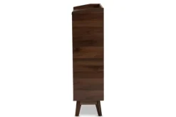 Dark Walnut 5-Shelf Wooden Shoe Cabinet-Kirkland's Home Best