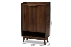 Dark Walnut 5-Shelf Wooden Shoe Cabinet-Kirkland's Home Best