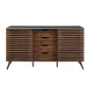 Dark Walnut Slatted 4-Drawer Cabinet-Kirkland's Home Best