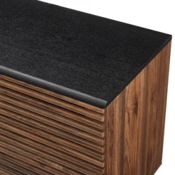 Dark Walnut Slatted 4-Drawer Cabinet-Kirkland's Home Best
