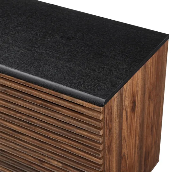 Dark Walnut Slatted 4-Drawer Cabinet-Kirkland's Home Best