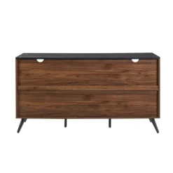 Dark Walnut Slatted 4-Drawer Cabinet-Kirkland's Home Best