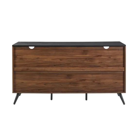 Dark Walnut Slatted 4-Drawer Cabinet-Kirkland's Home Best