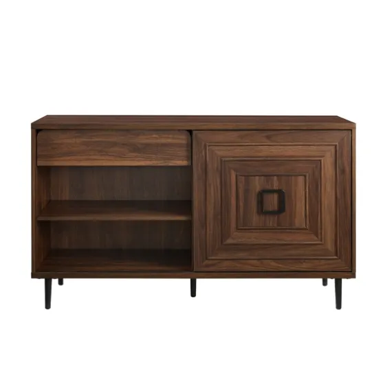 Dark Walnut Square Sliding Door Wooden Cabinet-Kirkland's Home Cheap
