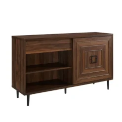 Dark Walnut Square Sliding Door Wooden Cabinet-Kirkland's Home Cheap
