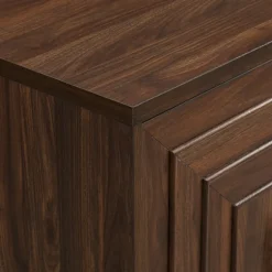 Dark Walnut Square Sliding Door Wooden Cabinet-Kirkland's Home Cheap