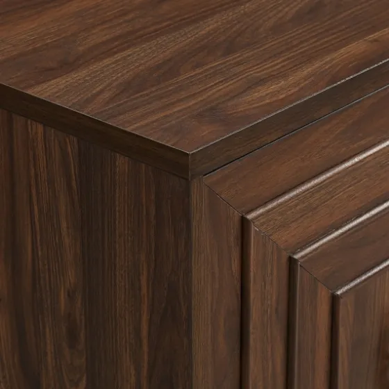 Dark Walnut Square Sliding Door Wooden Cabinet-Kirkland's Home Cheap