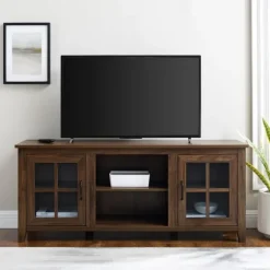 Dark Walnut Window Pane Tv Stand-Kirkland's Home Online