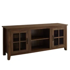 Dark Walnut Window Pane Tv Stand-Kirkland's Home Online