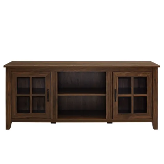 Dark Walnut Window Pane Tv Stand-Kirkland's Home Online