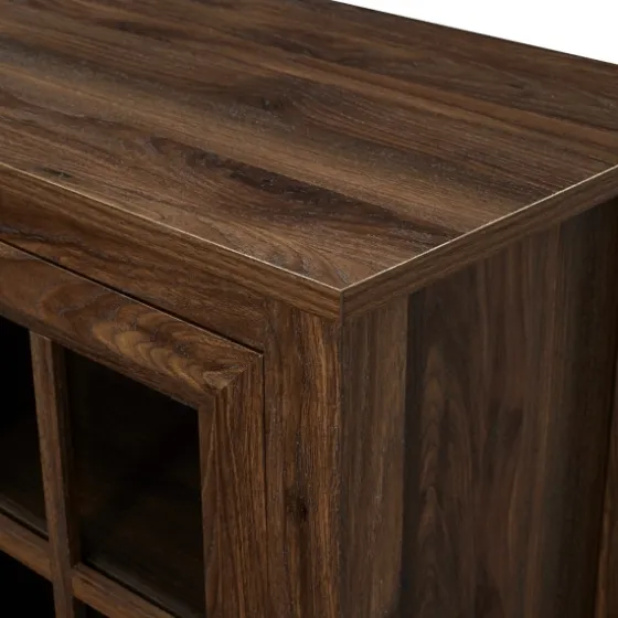 Dark Walnut Window Pane Tv Stand-Kirkland's Home Online