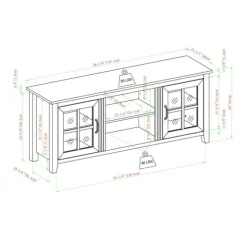 Dark Walnut Window Pane Tv Stand-Kirkland's Home Online