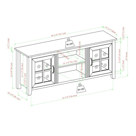 Dark Walnut Window Pane Tv Stand-Kirkland's Home Online