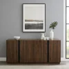 Dark Walnut Wood And Black Metal Sideboard-Kirkland's Home Store